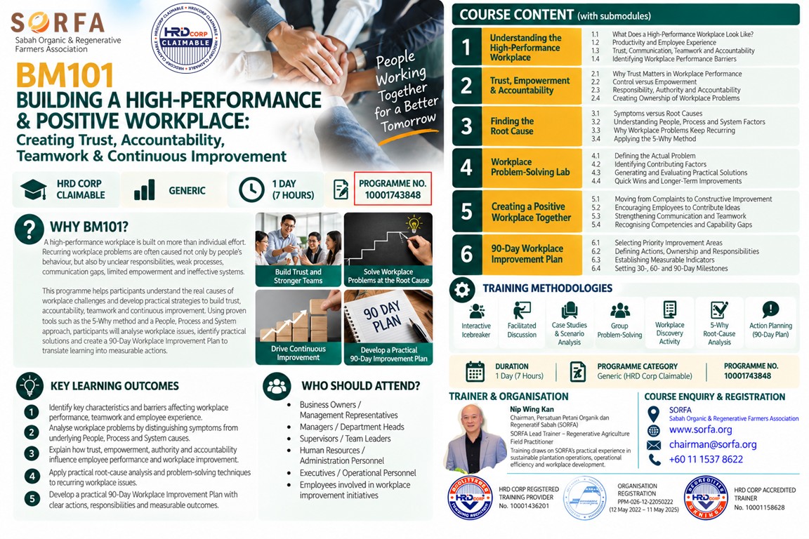 BM101 promotional course flyer